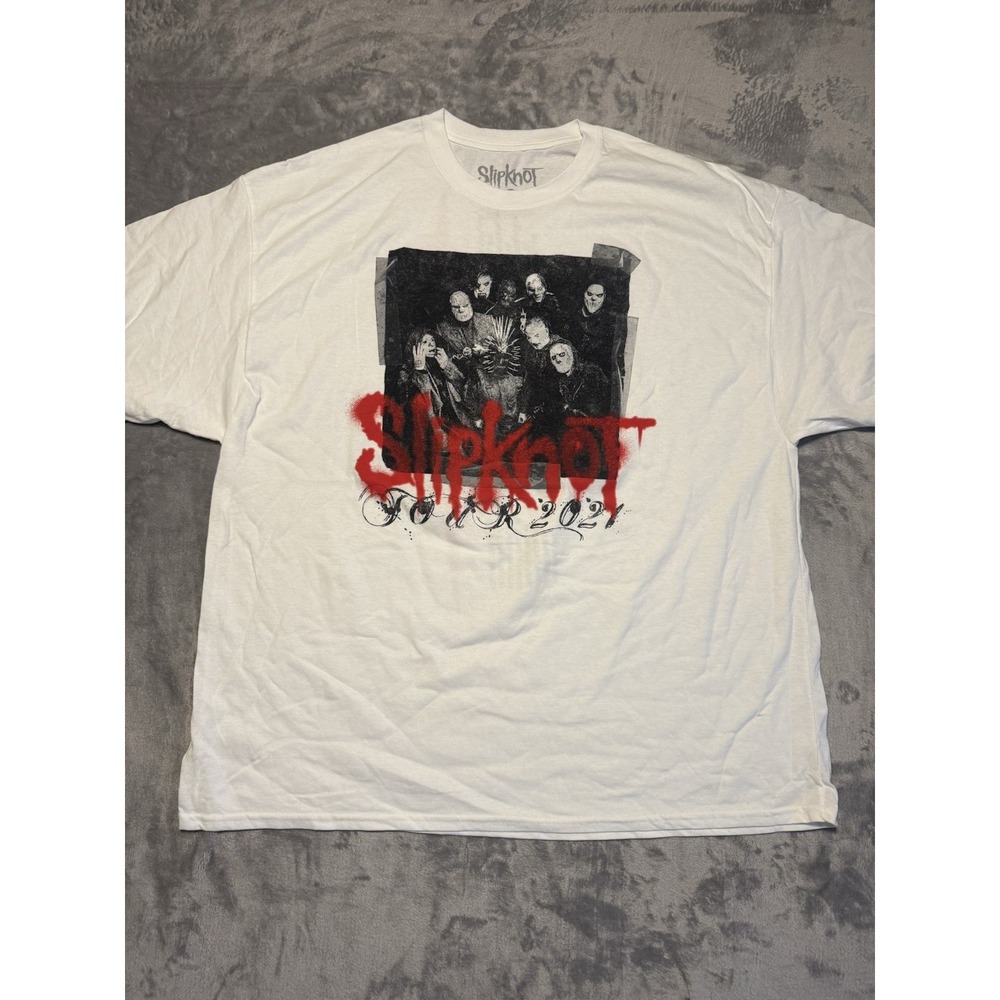 Bravado Slipknot T-Shirt Mens 4XL White 2021 Tour Graphic Band Tee